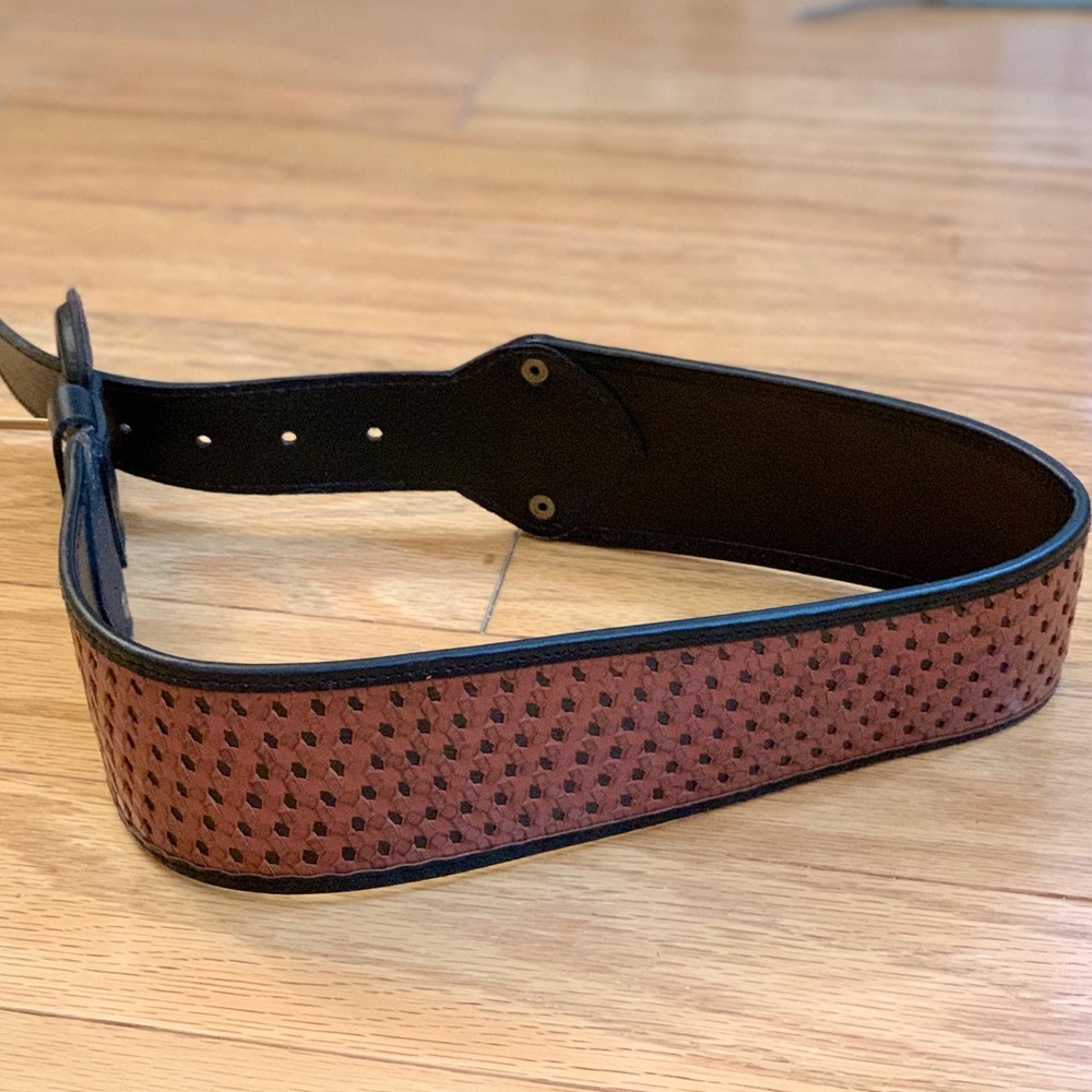Anthropologie Leather Belt, Brown & Black, SMALL